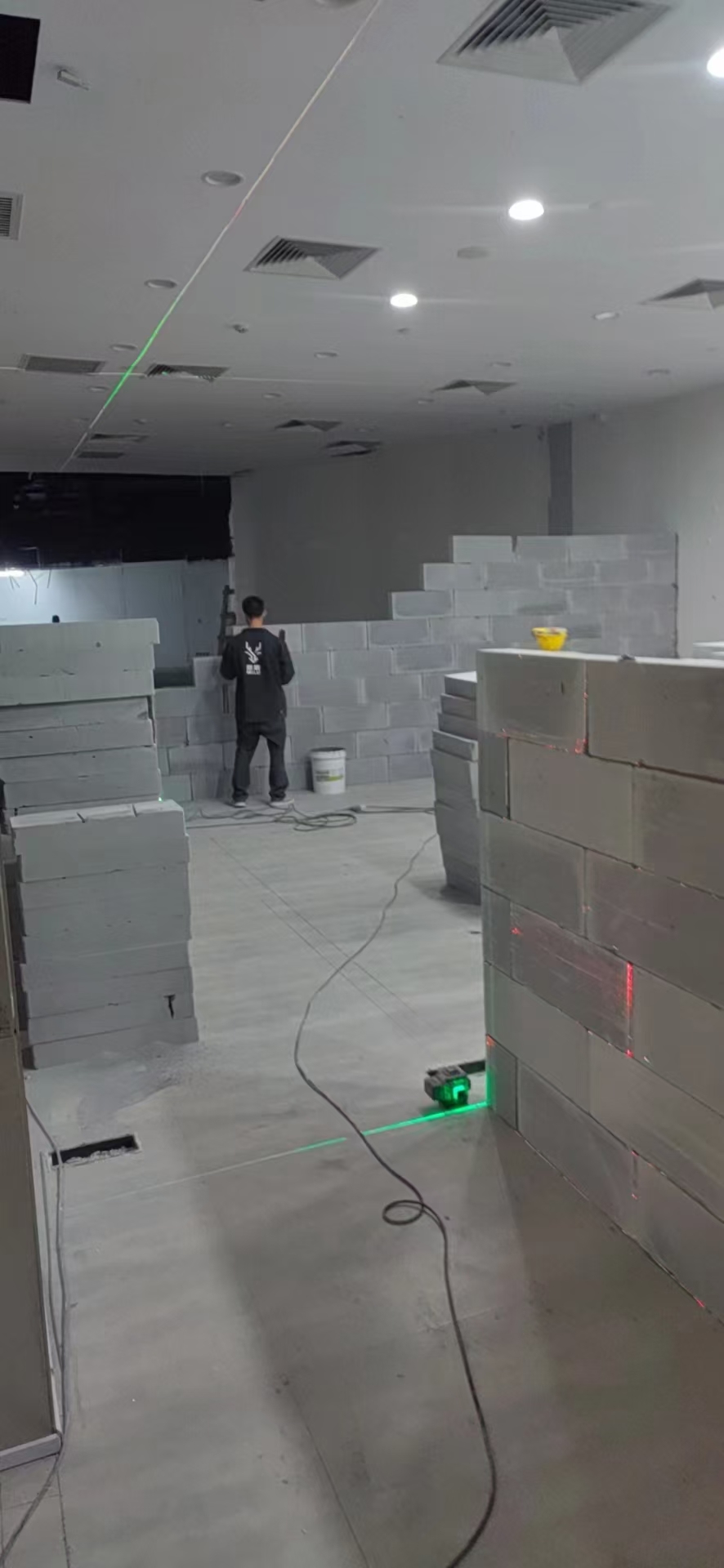 泡沫砖隔墙材料展示